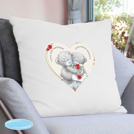 Personalised Me to You Bear Love Heart Cushion Cover Extra Image 1